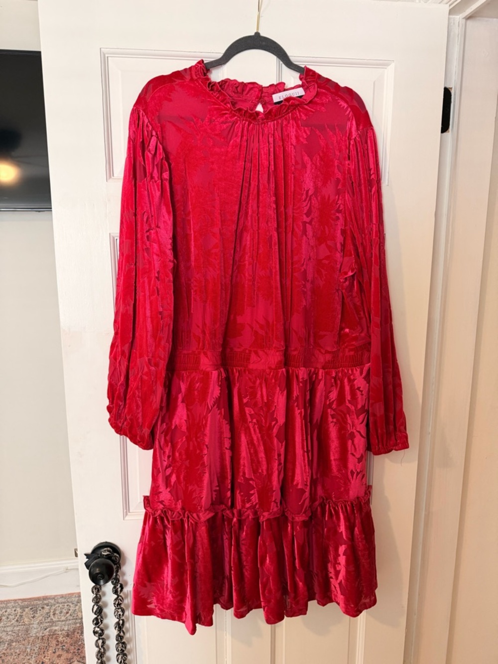 Eloquii elements pink velvet dress